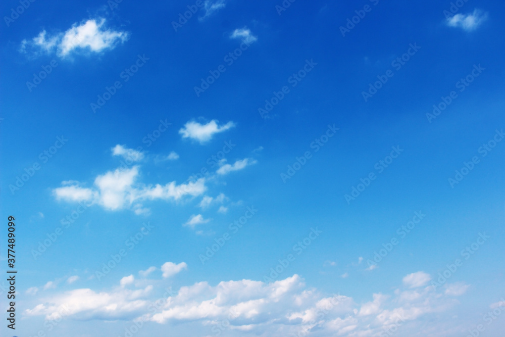 Blank sky surface with small clouds Blank sky surface with small clouds