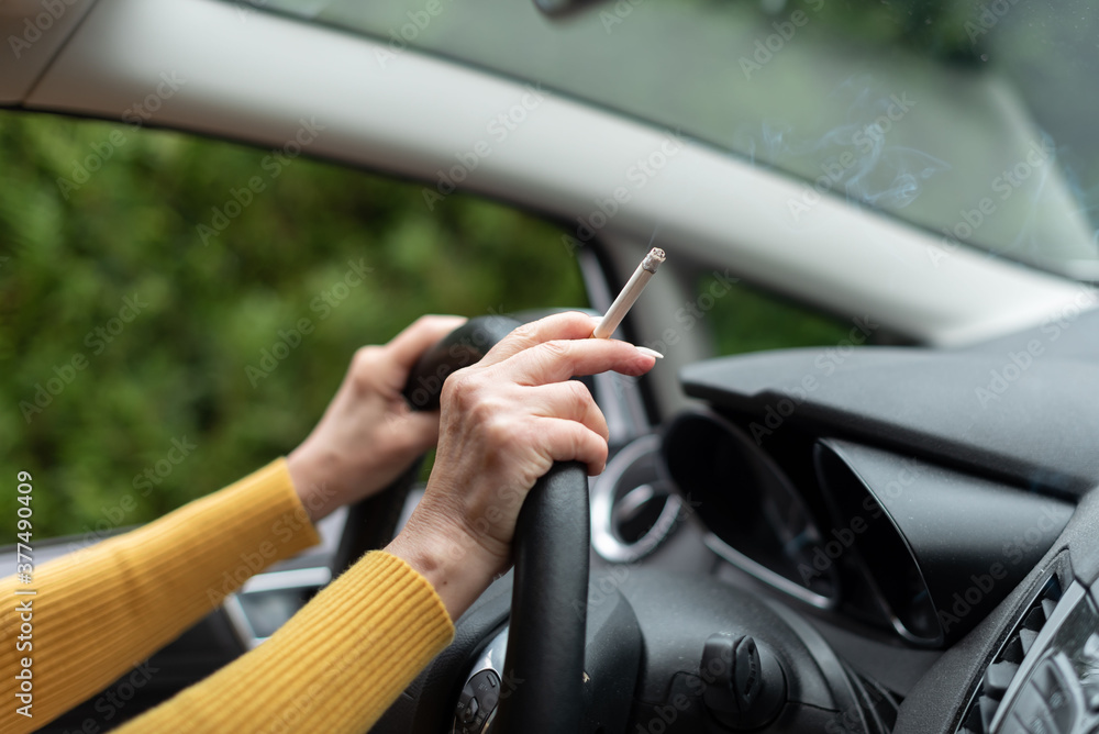 Smoking while driving