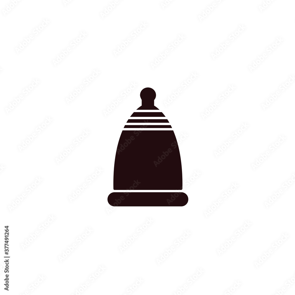 Female menstrual cup - black monochrome icon on isolated white background. Woman hygiene and care product vector illustration in simple material design. Female menstrual cup - black monochrome icon on isolated white background. Woman hygiene and care product vector illustration in simple material design.