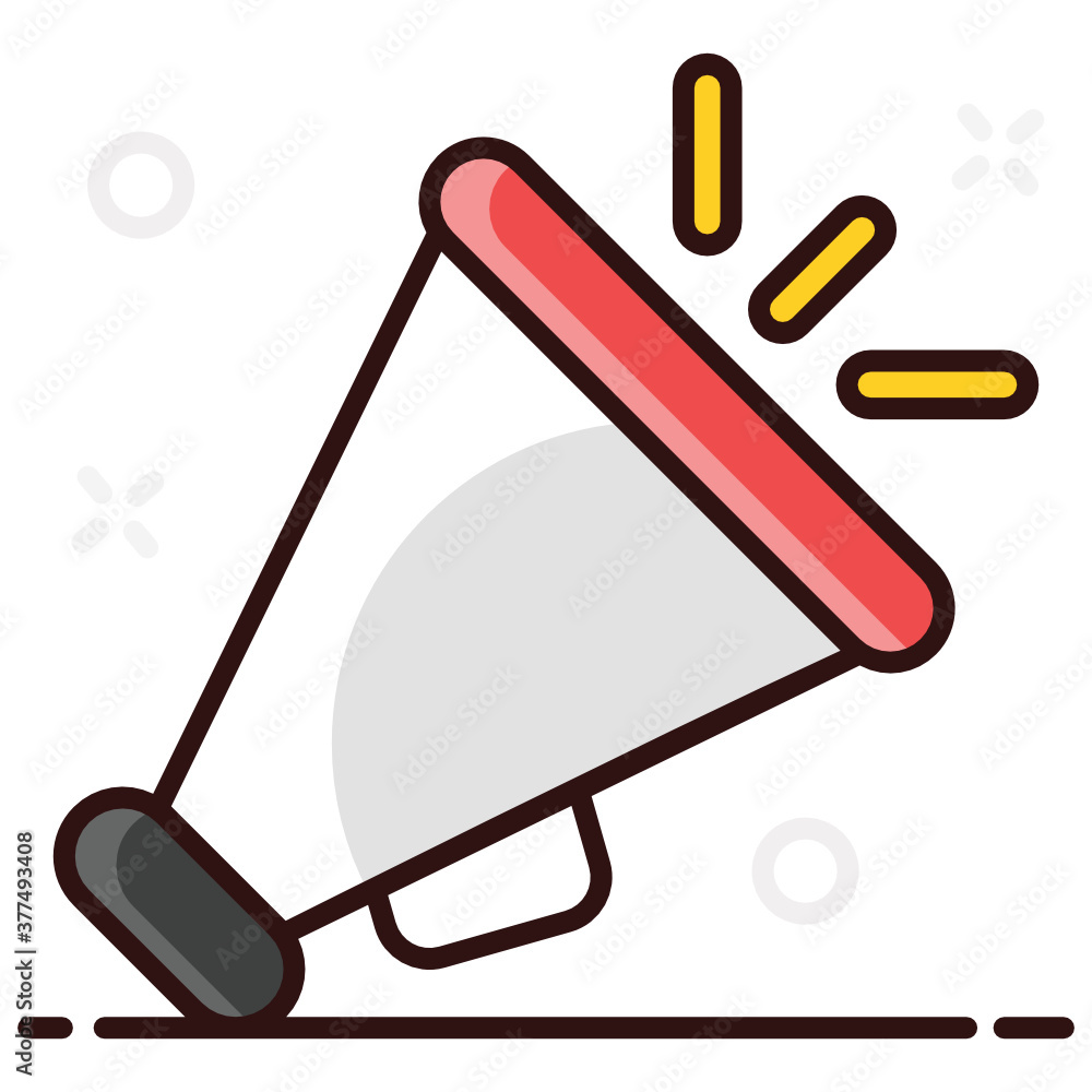 Editable trendy style of loudspeaker icon
Editable trendy style of loudspeaker icon