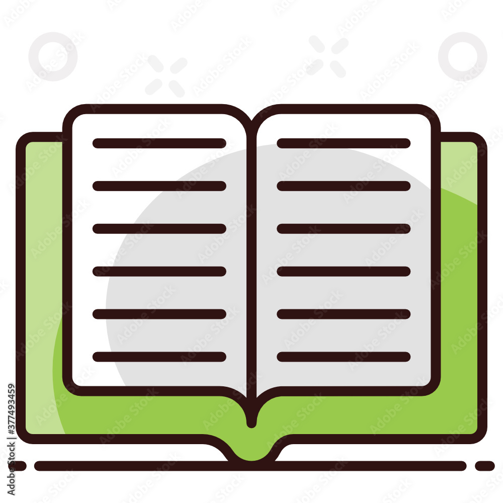 Editable style of open book icon
Editable style of open book icon