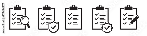 Checklist vector icons collection in simple design