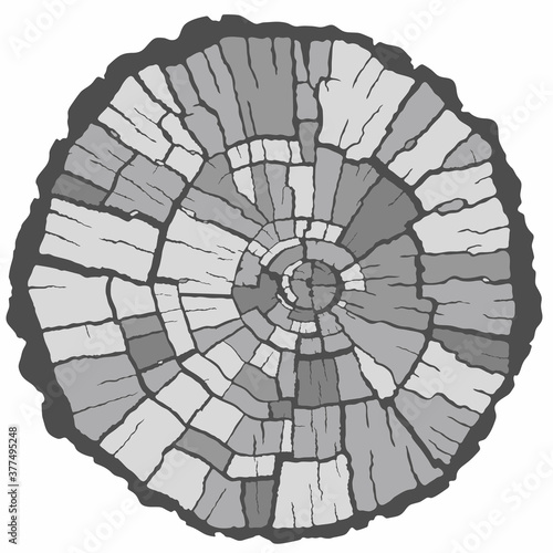 Black and white wooden cut ...