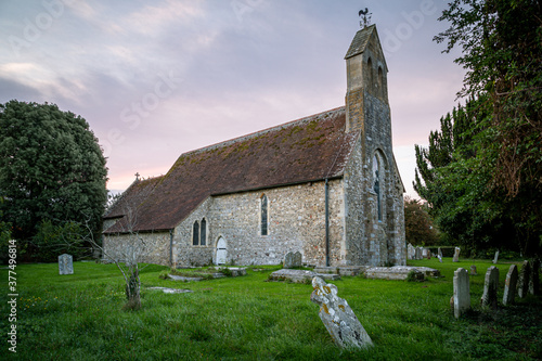 The exterior Of St Mary's church in Chidham West Sussex, UK A typical English church photo