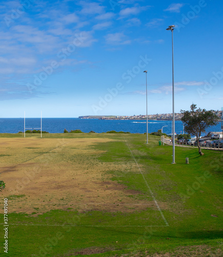 Panoramic views from Clovelly Beach Sydney Australia beautiful turquoise waters and great for swimming 