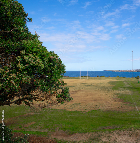 Panoramic views from Clovelly Beach Sydney Australia beautiful turquoise waters and great for swimming 