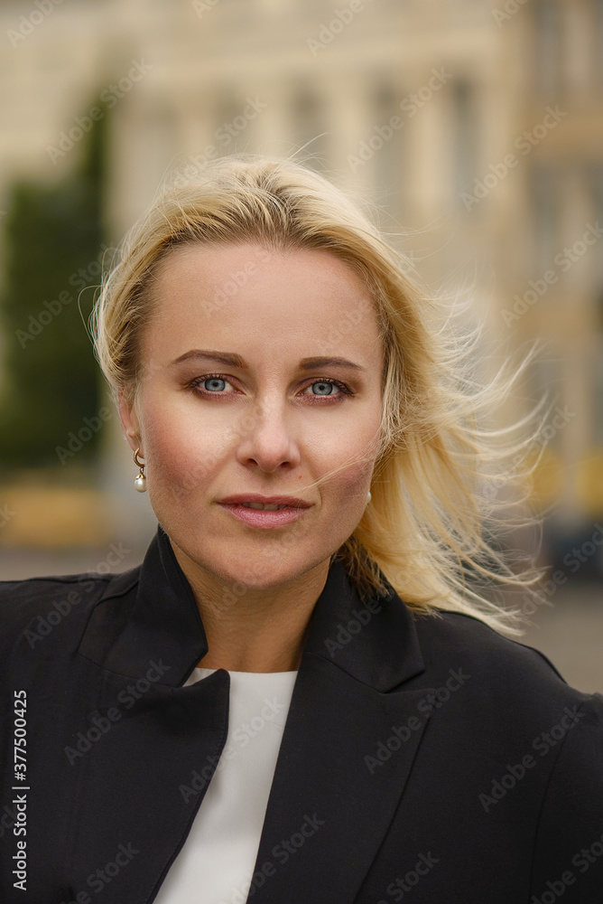 Portrait of a beautiful woman in St Pererburg city Portrait of a beautiful woman in St Pererburg city