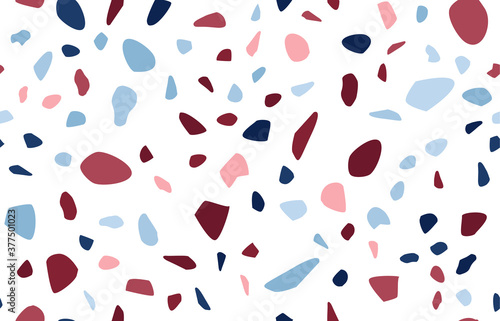 Terrazzo seamless pattern. Pastel colors. Marble. Abstract background.