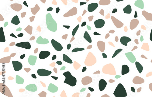 Terrazzo seamless pattern. Pastel colors. Marble. Abstract background.