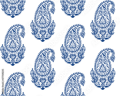 Seamless pattern with fantasy paisley, natural wallpaper, floral decoration curl illustration. Paisley print hand drawn elements. Home decor,textile