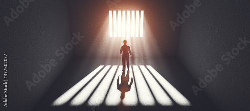 Businessman in jail. Economic offence and punishment