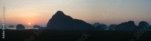 panorama view of mountain Samed nangshe thailand 
