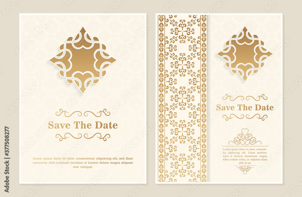 Fototapeta premium invitation template with abstract ornaments