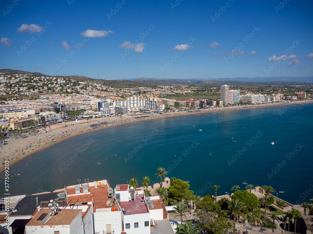 Fototapeta premium views of peñiscola from the top of the castle