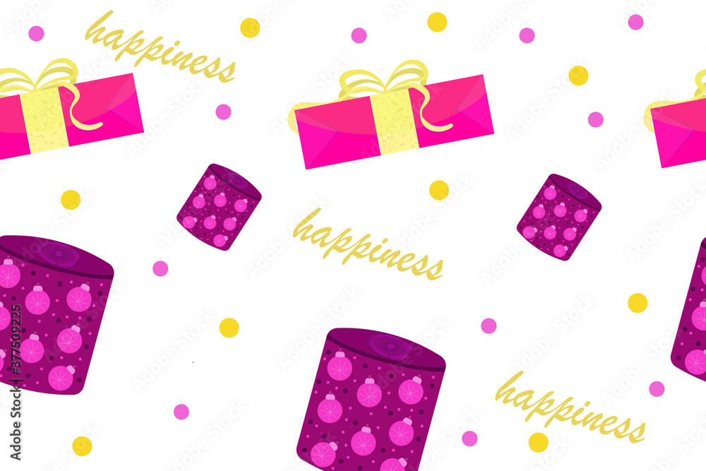 beautiful seamless patterns for Christmas and New Year from gifts.
beautiful seamless patterns for Christmas and New Year from gifts.