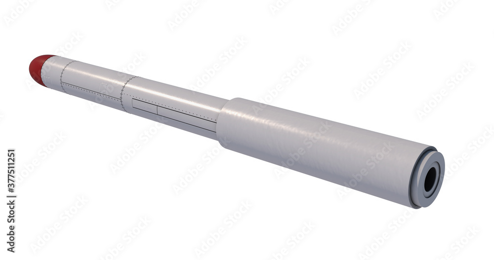 Nuclear Cruise missile isolated on white background. 3D render Nuclear Cruise missile isolated on white background. 3D render