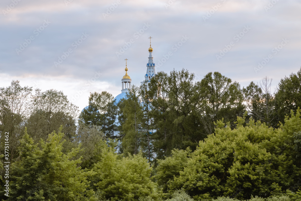Fototapeta premium Spaso-Blachernae convent. Dedenevo, Dmitrov district, Moscow region, Russia