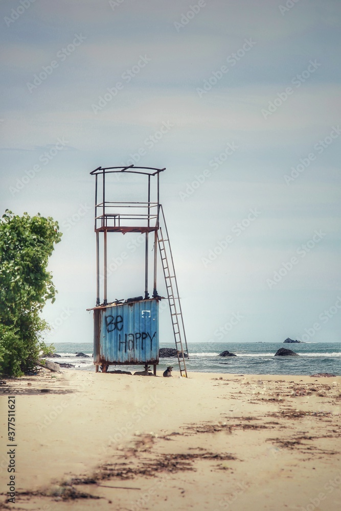 lifeguard tower on the beach lifeguard tower on the beach