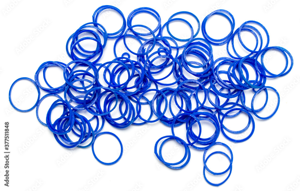 rubber bands on a white background rubber bands on a white background