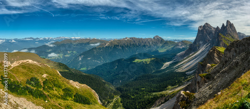 Fototapeta Naklejka Na Ścianę i Meble -  Landscape on the Funes Valley in the Dolomites