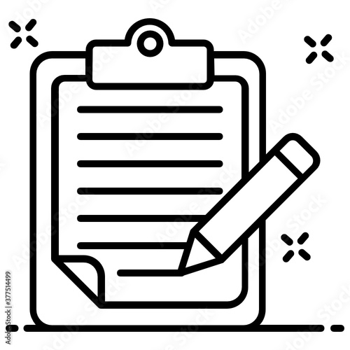 
A design of drafting pad in trendy style, notepad 
