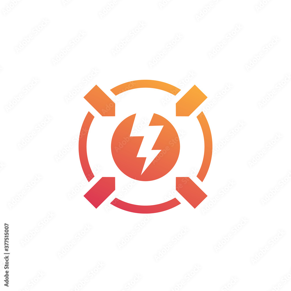 negative, influence impact icon on white negative, influence impact icon on white