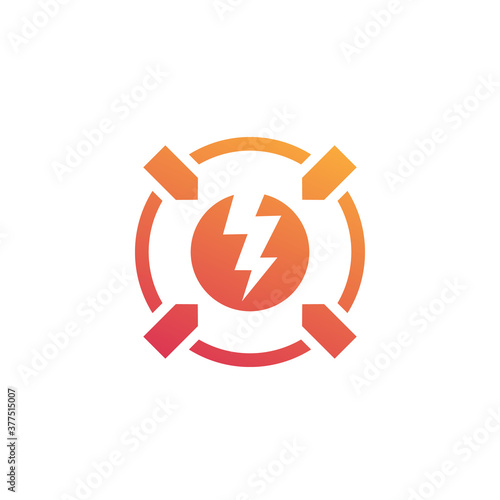 negative, influence impact icon on white