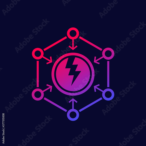 negative, influence impact icon, vector