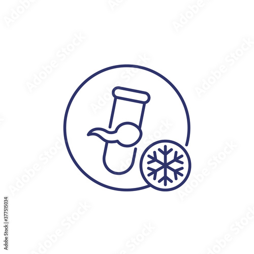 sperm bank or cryobank line icon