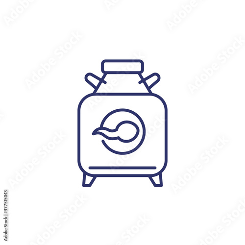 sperm bank, cryobank line icon
