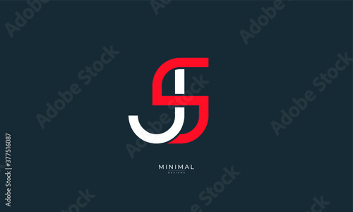 Alphabet letter icon logo JS