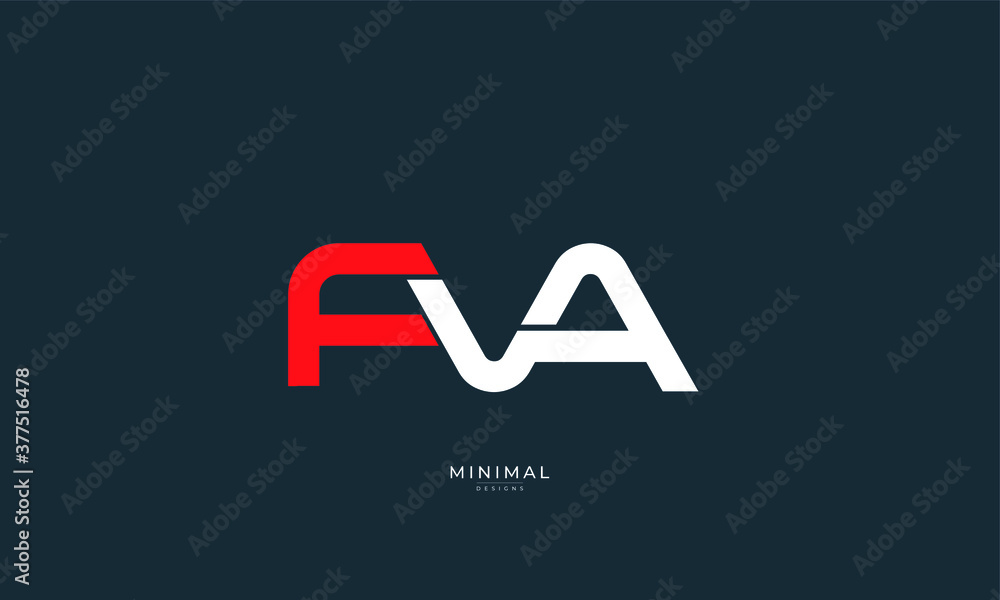 Alphabet letter icon logo FVA Alphabet letter icon logo FVA