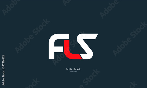 Alphabet letter icon logo FLS