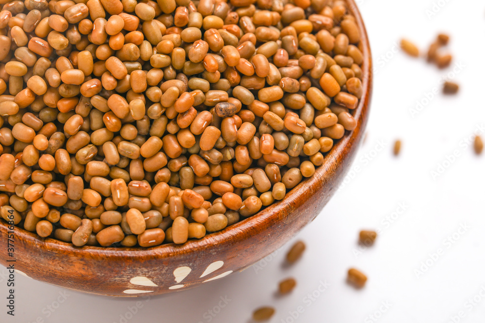 moth beans or matki beans in wooden bowl moth beans or matki beans in wooden bowl