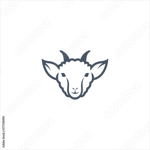 logo design head goat icon vectorPrint