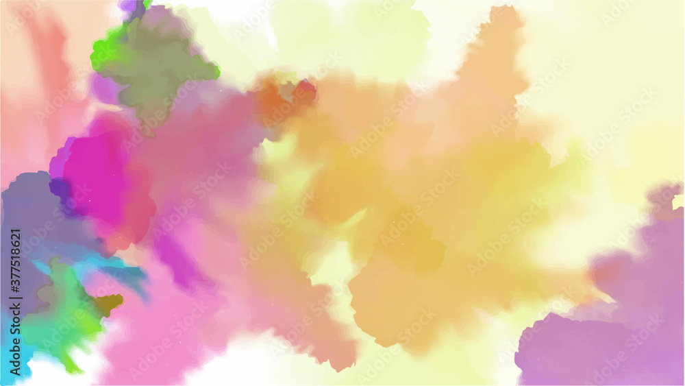 Colorful watercolor background with liquid fluid texture for background, banner