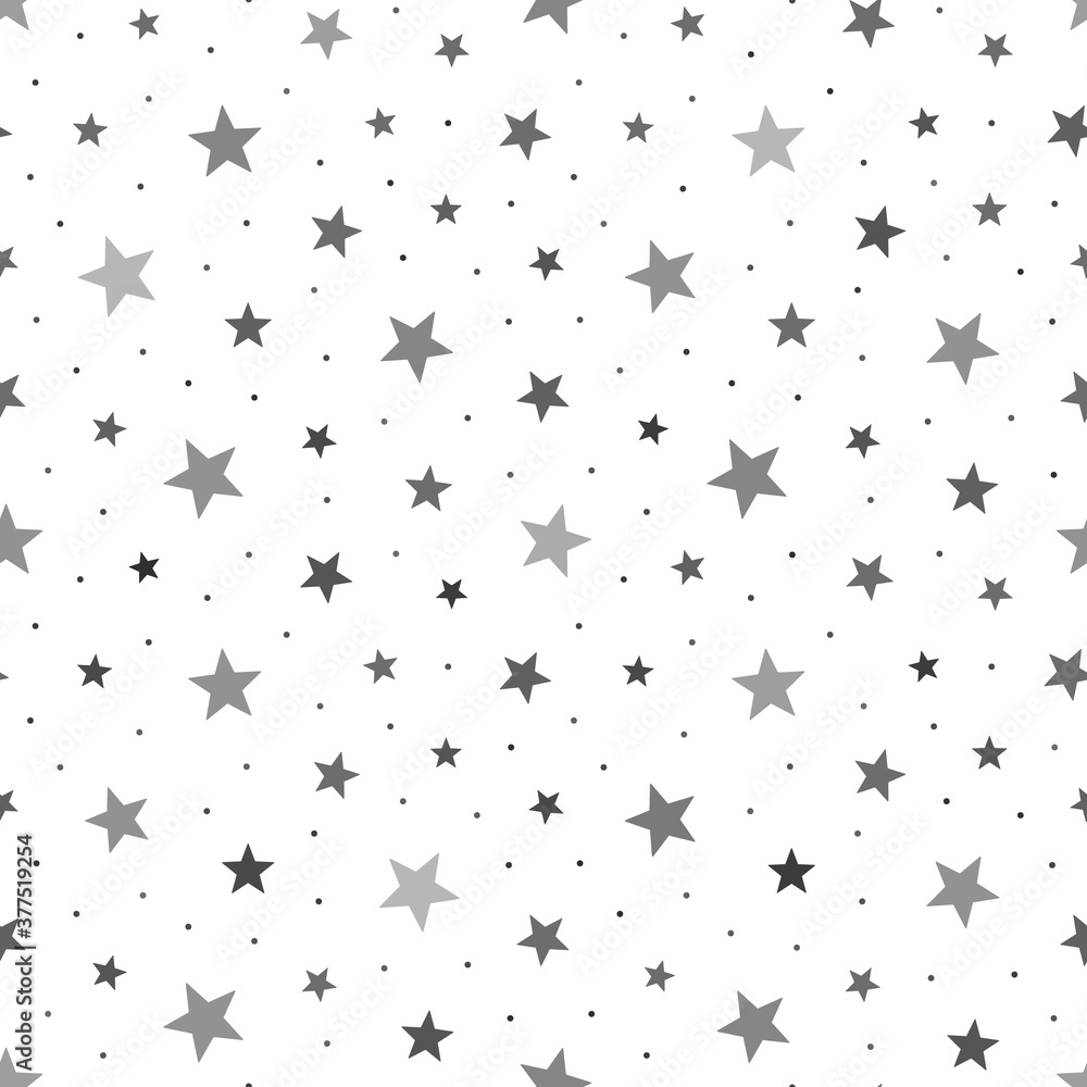 Star grey seamless pattern. Cute print starry sky. Background space with stars for prints. Stars on sky. Vector Star grey seamless pattern. Cute print starry sky. Background space with stars for prints. Stars on sky. Vector