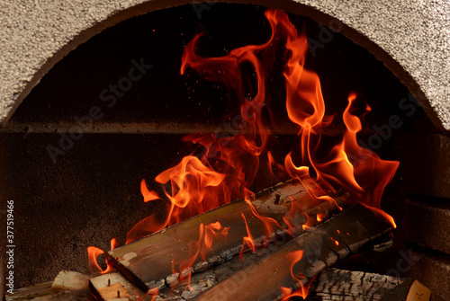 A nice fire in a fire place