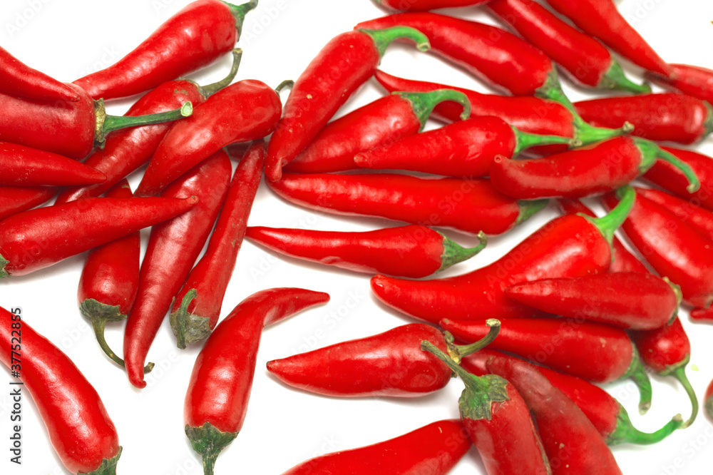 Red hot pepper big pile