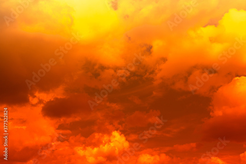 Fiery  sky. Beautiful sky © Prikhodko