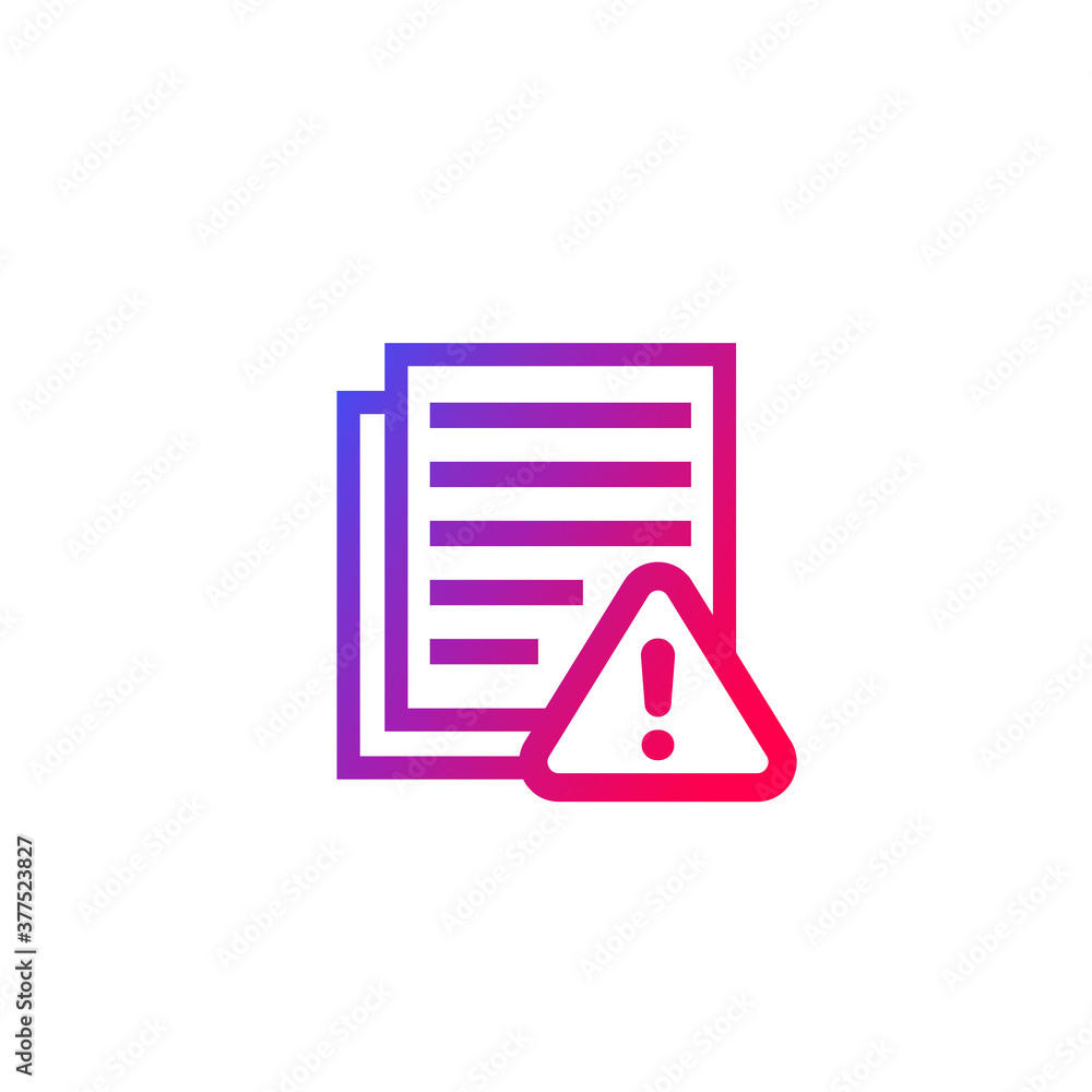 Error report, failed tests icon Error report, failed tests icon