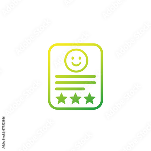 good review icon on white