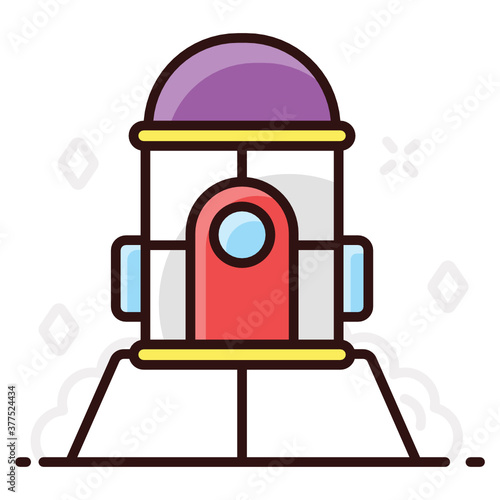 
Icon of moon lander in style
