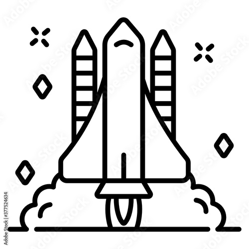 
Missile, rocket launcher icon in design.
