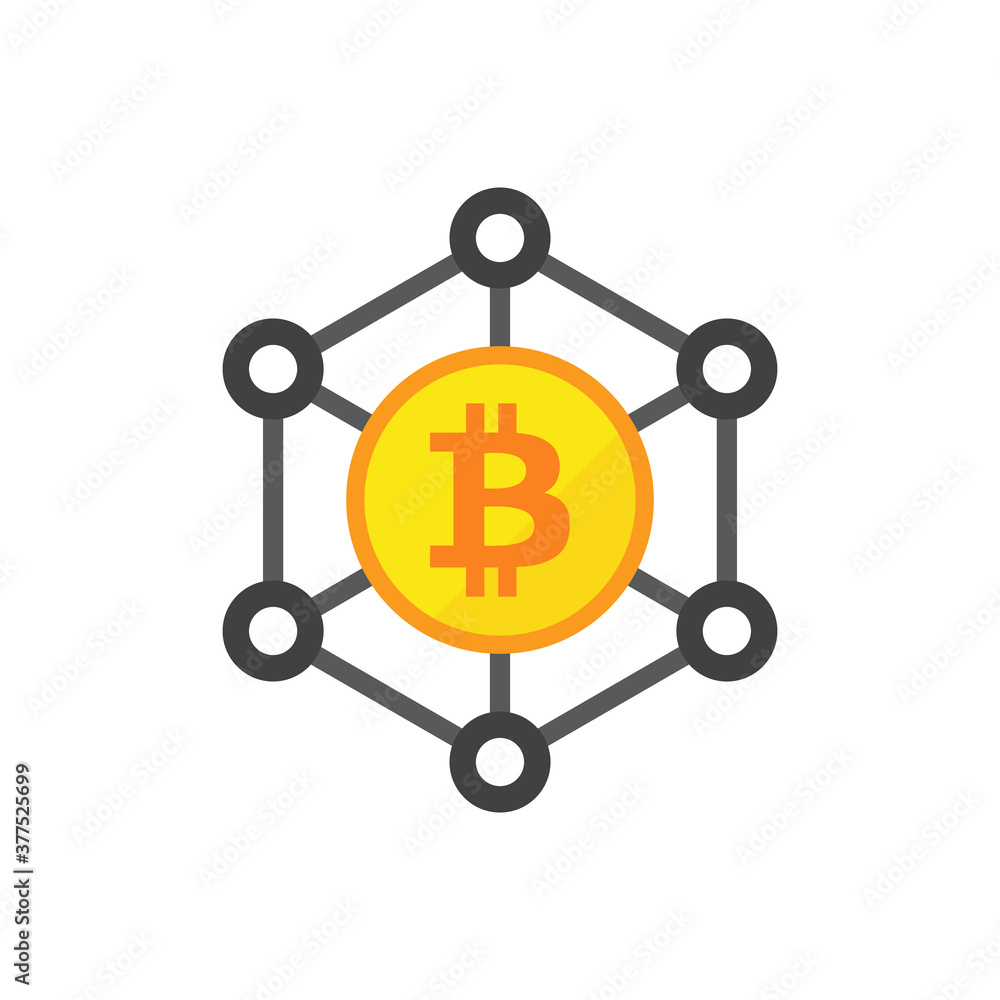 Bitcoin blockchain icon