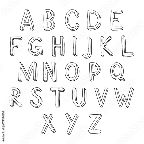 Doodle Latin alphabet