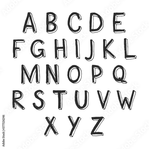 Doodle Latin alphabet