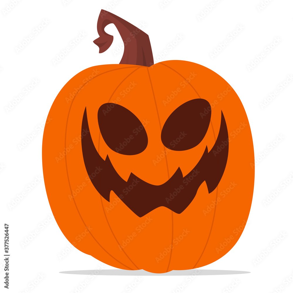 Cartoon funny halloween pumpkin head isolated on white background. Vector illustration Cartoon funny halloween pumpkin head isolated on white background. Vector illustration