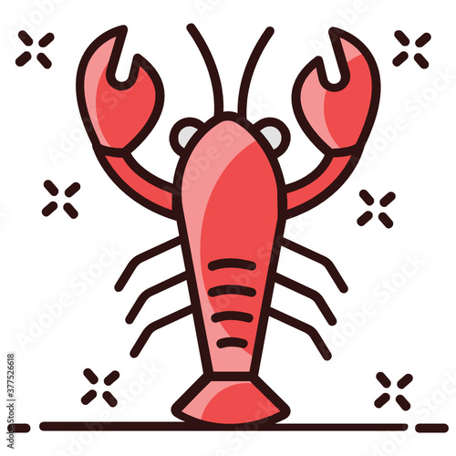  A fleshy sea animal, aquatic lobster in editable style   © SmashingStocks