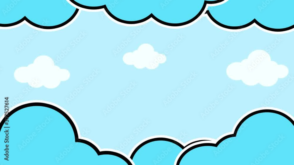 Abstract kawaii. Blue sky full of clouds moving right to left. Cartoon sky animated gradient background. Flat animation. 4k
Abstract kawaii. Blue sky full of clouds moving right to left. Cartoon sky animated gradient background. Flat animation. 4k